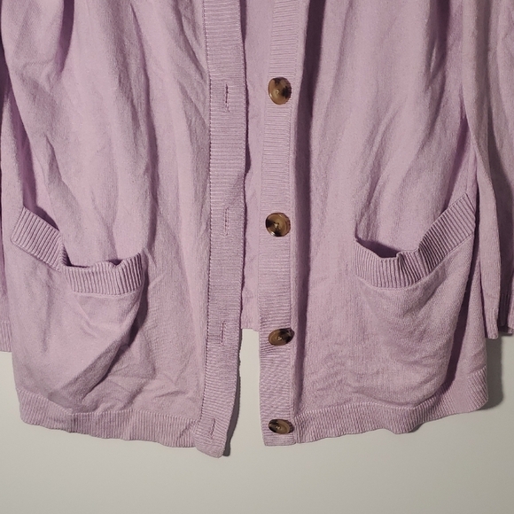 Ann Taylor cardigan Lavender Button-Up Women's Sweater Size XXL - Picture 2 of 9
